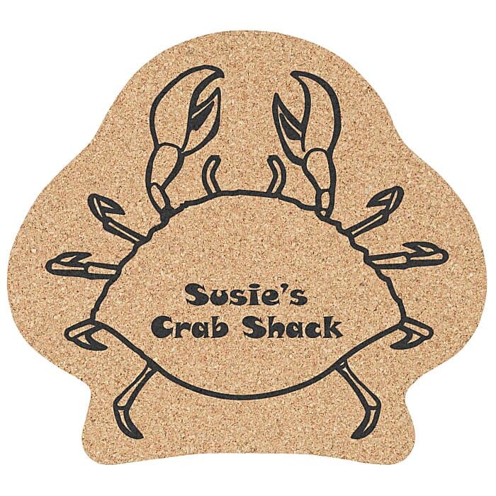 Large Cork Coaster - Crab