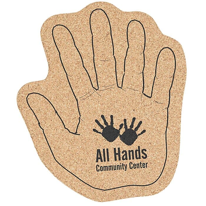 Large Cork Coaster - Hand