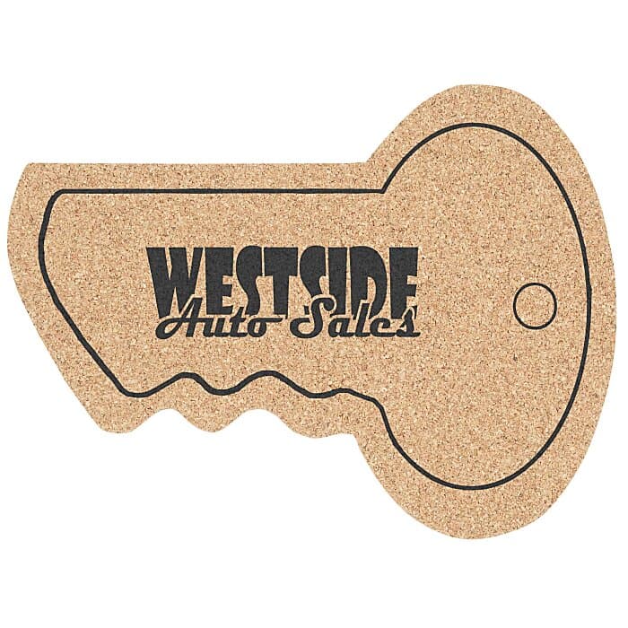 Large Cork Coaster - Key