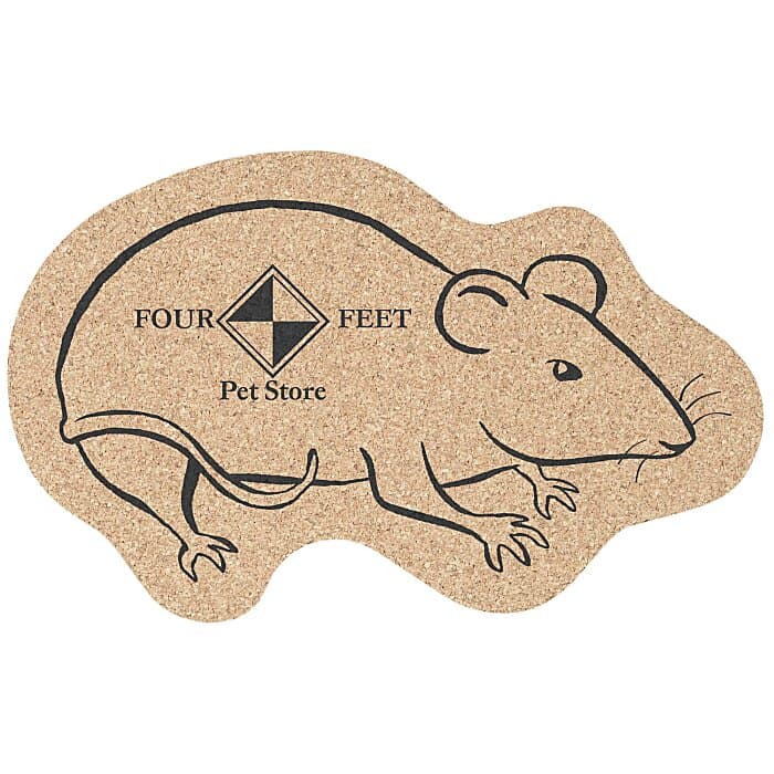Large Cork Coaster - Rat