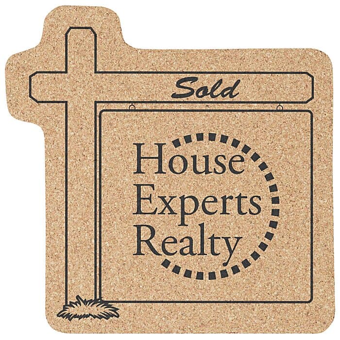 Large Cork Coaster - Realty Sign