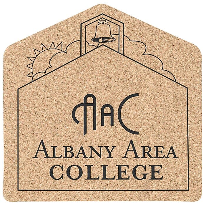 Large Cork Coaster - School