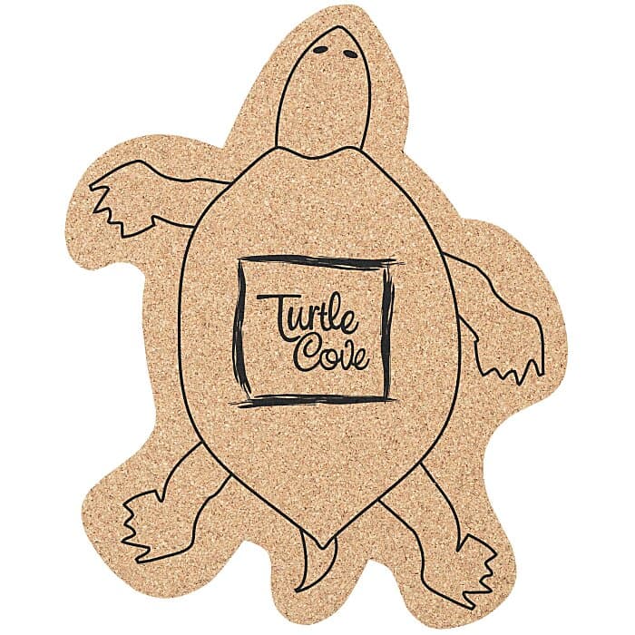 Large Cork Coaster - Turtle