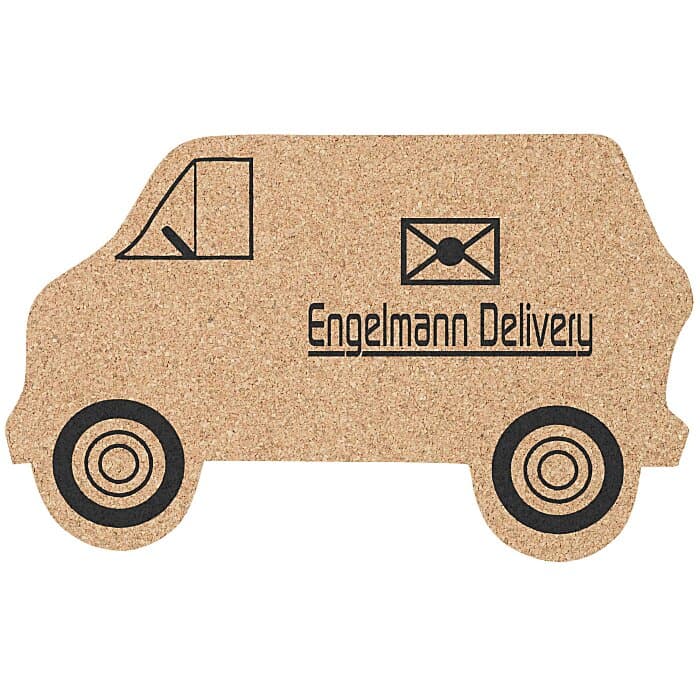 Large Cork Coaster - Van