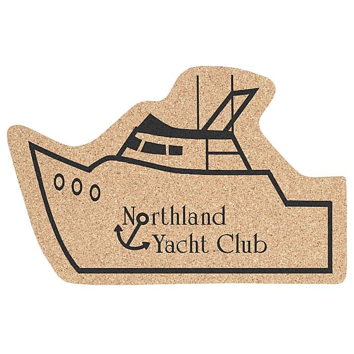 Large Cork Coaster - Yacht