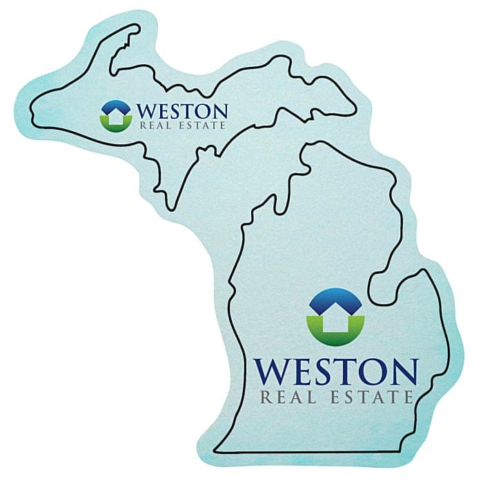 Flat Flexible Magnet - State - Michigan - Lower + Upper - 30 mm