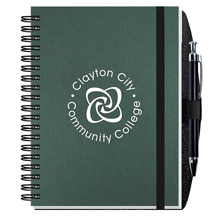 Smooth Paperboard Journal with Pen- 7 inches x 5 inches - 50 sheet