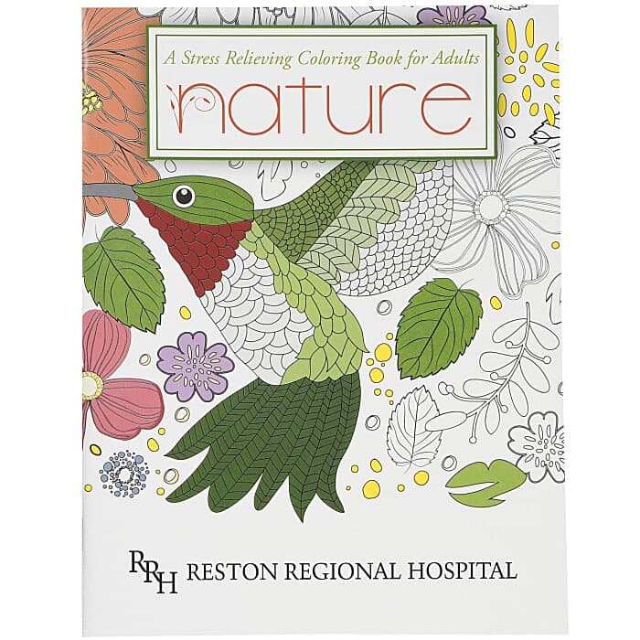 Stress Relieving Adult Coloring Book - Nature