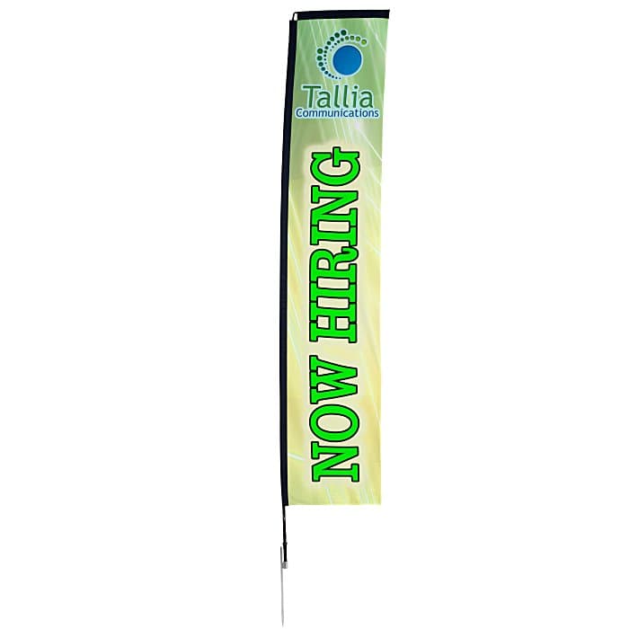 Outdoor Rectangular Sail Sign - 14-1/2' - One Sided