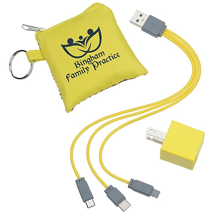 Sporty 3-in-1 Pouch with Wall Charger
