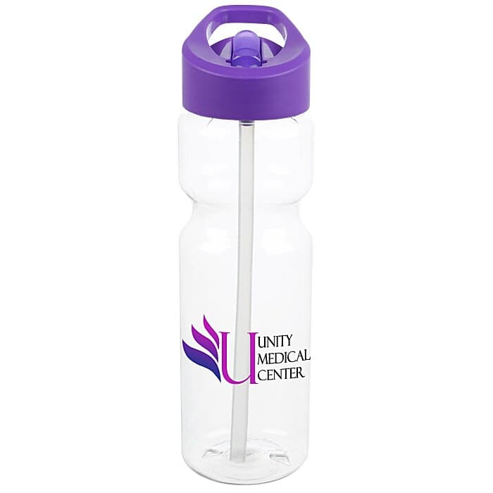 Clear Impact Olympian Bottle with Flip Straw Lid - 28 oz
