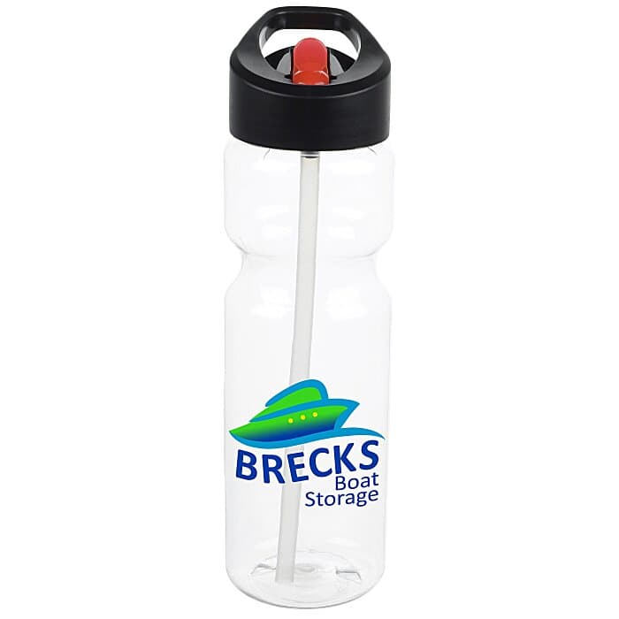 Clear Impact Olympian Bottle with Two-Tone Flip Straw Lid - 28 oz