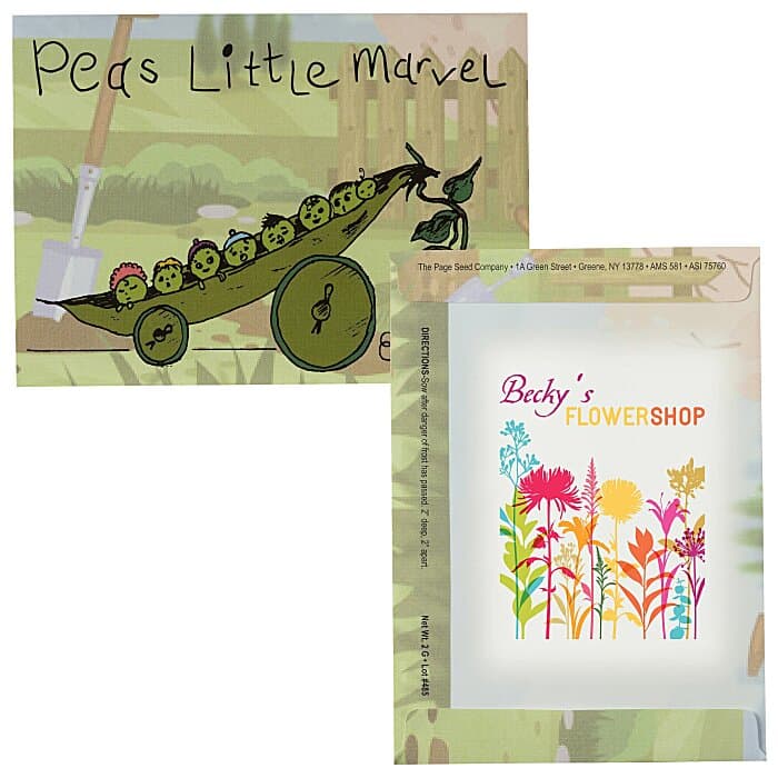 Cartoon Seed Packet - Pea