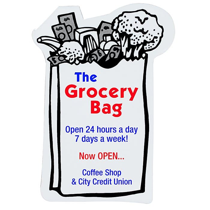 Flat Flexible Magnet - Grocery Bag