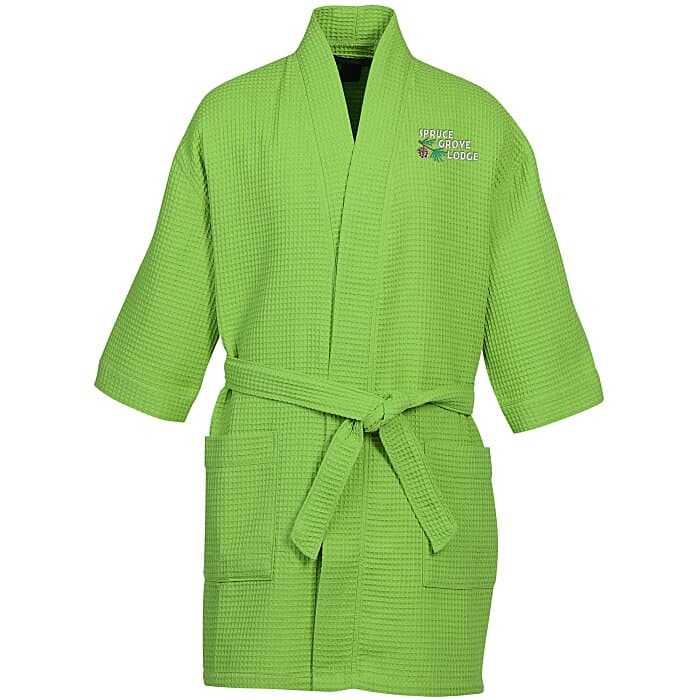 Waffle Weave Thigh Length Robe - Colors
