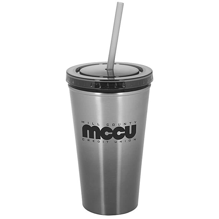 Chroma Stainless Tumbler with Straw - 16 oz