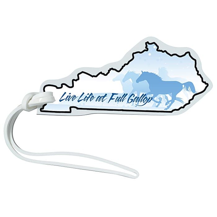 Soft Vinyl Full Color Luggage Tag - Kentucky