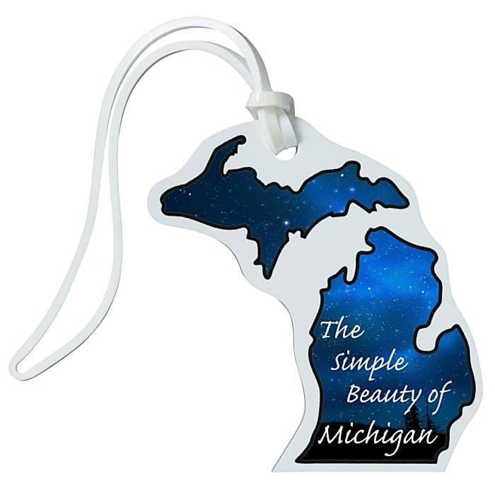 Soft Vinyl Full Color Luggage Tag - Michigan - Lower+Upper