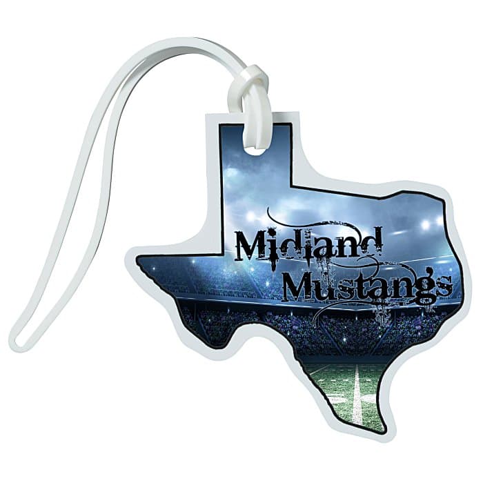 Soft Vinyl Full Color Luggage Tag - Texas