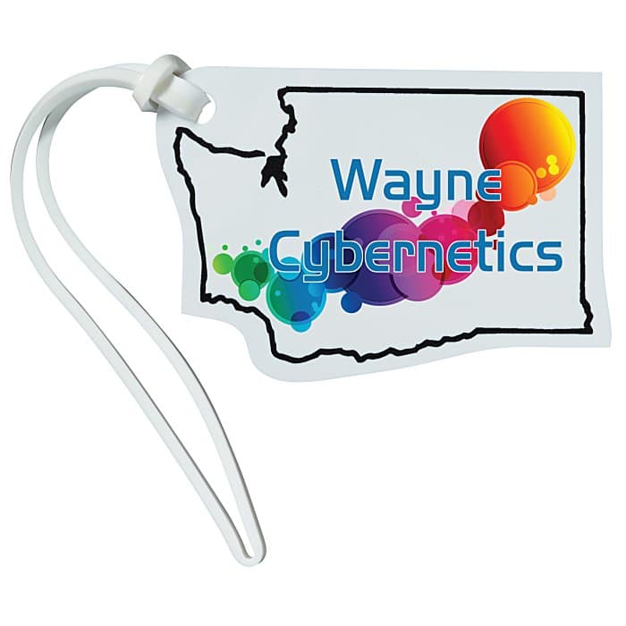 Soft Vinyl Full Color Luggage Tag - Washington