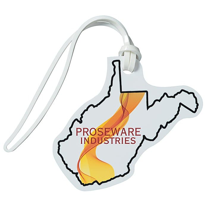 Soft Vinyl Full Color Luggage Tag - West Virginia