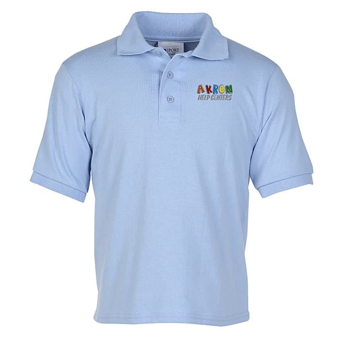 Soil Release Jersey Knit Polo - Youth
