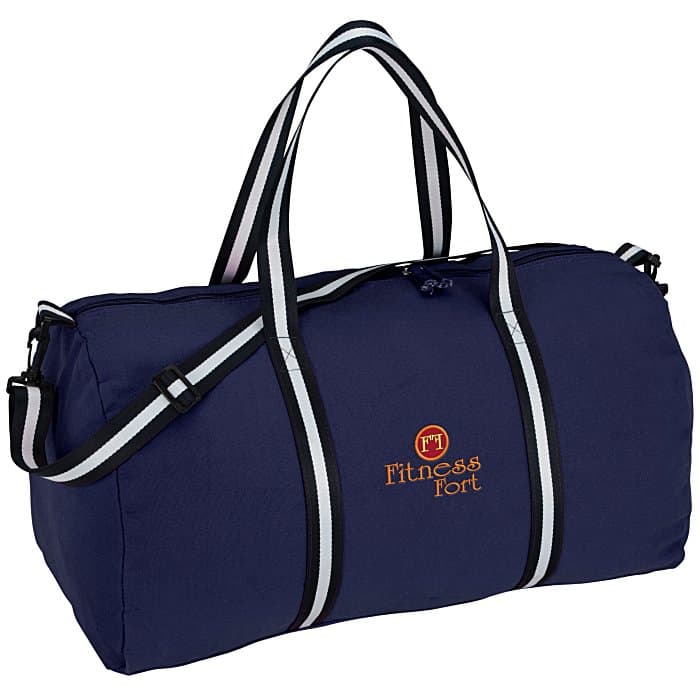 Cotton 22-inch Weekender Duffel - Embroidered