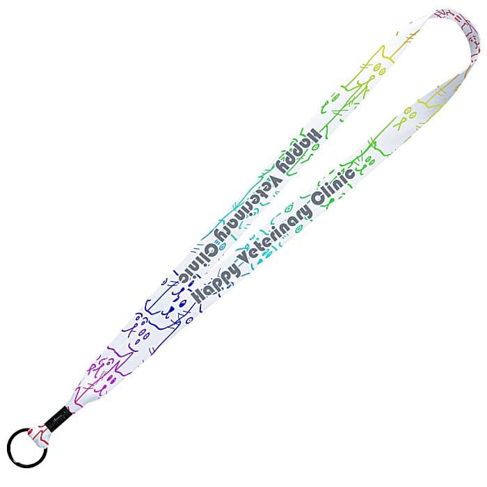 Dye-Sub Lanyard - 3/4 inches - 32 inches - Metal Split Ring