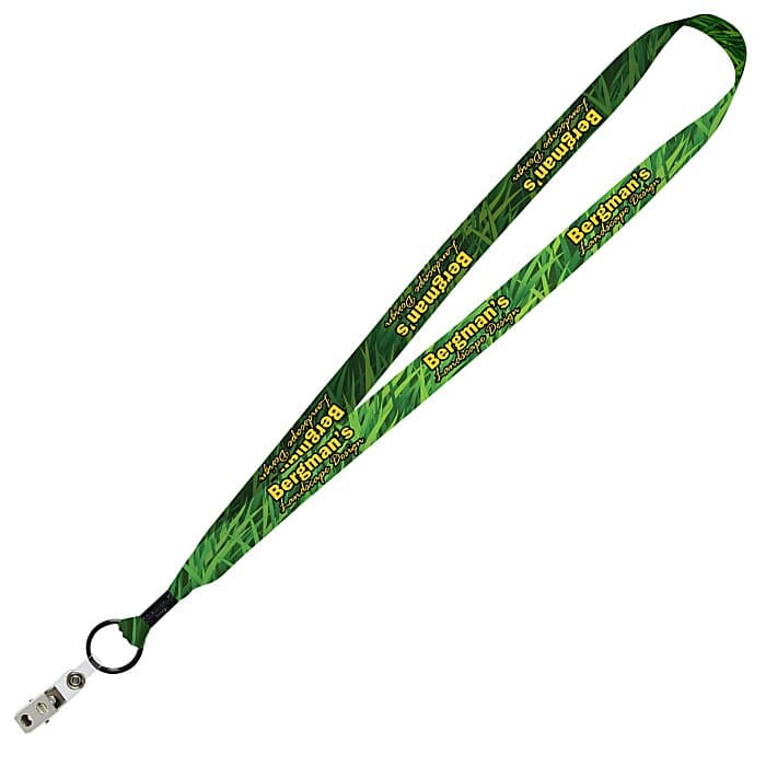 Dye-Sub Lanyard - 3/4 inches - 32 inches - Snap with Metal Bulldog Clip