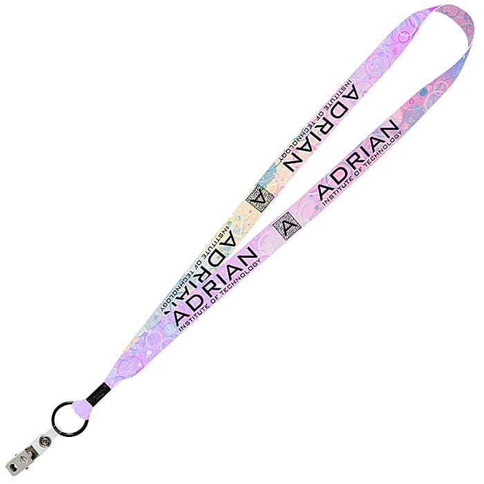 Dye-Sub Lanyard - 3/4 inches - 36 inches - Snap with Metal Bulldog Clip