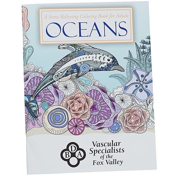 Stress Relieving Adult Coloring Book - Oceans