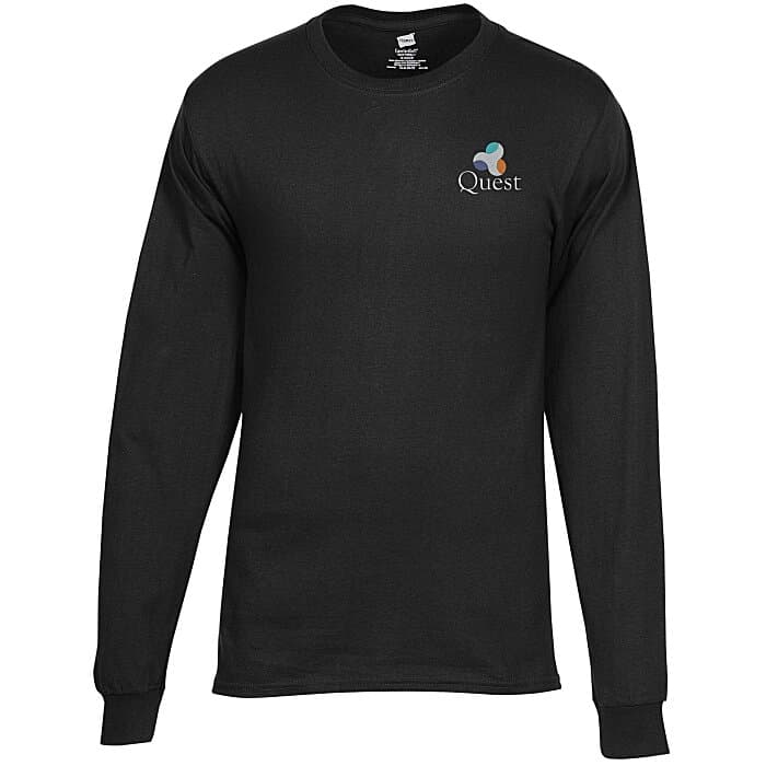 Hanes Essential-T LS T-Shirt - Men's - Embroidered