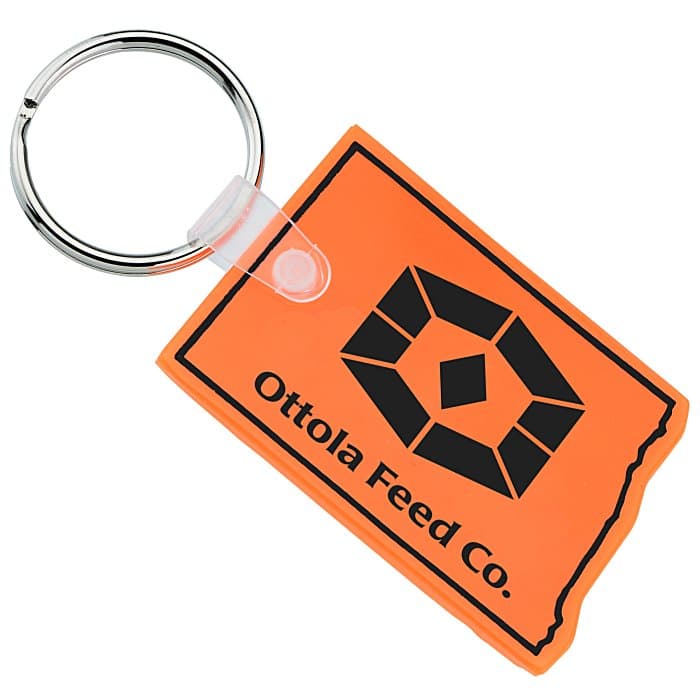 North Dakota Soft Keychain - Translucent