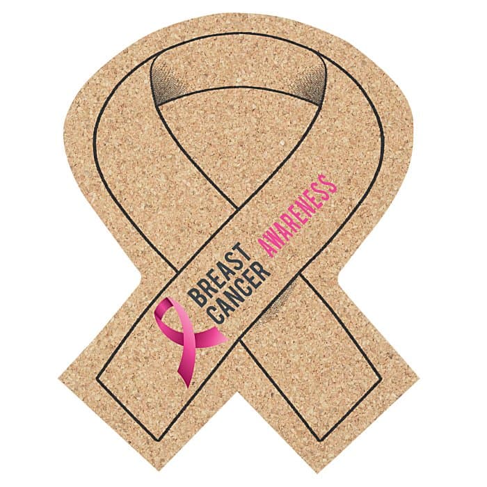 Cork Coaster - Awareness Ribbon - Full Color