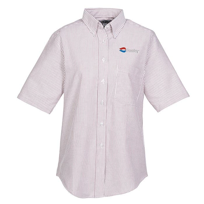 Easy Care Short Sleeve Stripe Oxford Shirt - Ladies'