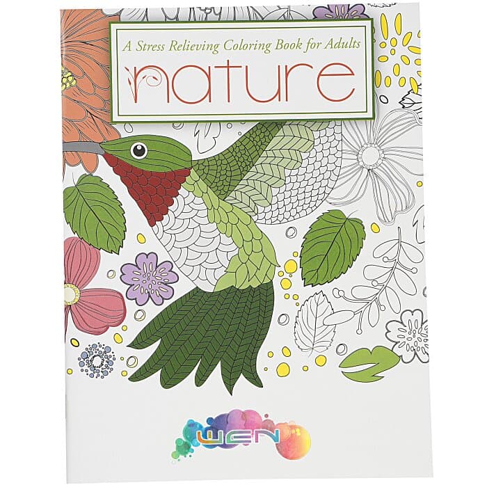 Stress Relieving Adult Coloring Book - Nature - Full Color