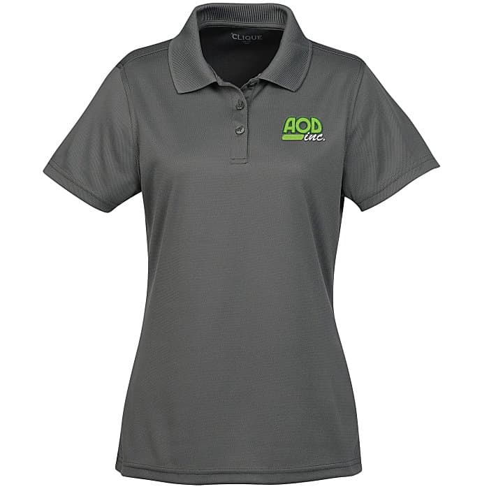 Spin Dye Pique Polo - Ladies' - Embroidered