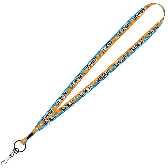 Dye-Sublimated Tubular Lanyard - 1/2 inches - 32 inches - Metal Swivel Snap Hook