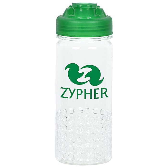 PolySure Out of the Block Water Bottle with Flip Lid - 16 oz - Clear