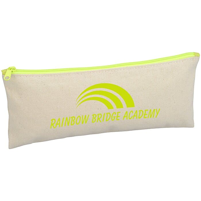 Chroma Zip Cotton Pouch - 4 inches x 9 3/4 inches
