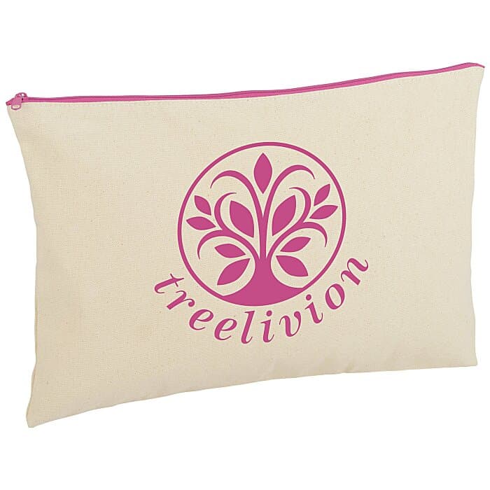 Chroma Zip Cotton Pouch - 10 3/4 inches x 15 3/4 inches