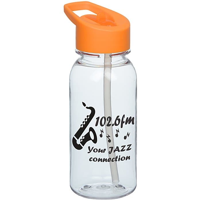 Clear Impact Cadet Bottle with Flip Straw Lid - 18 oz