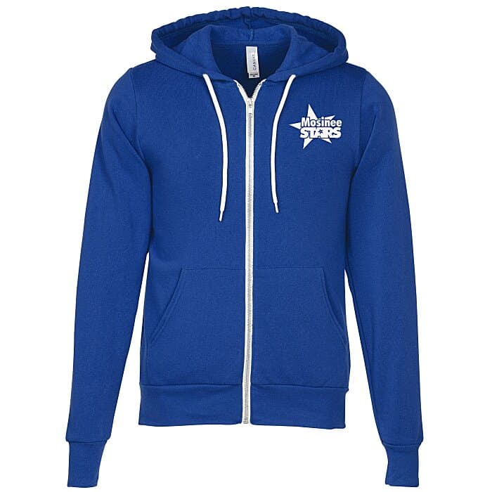 Bella+Canvas 7-oz Full-Zip Hooded Sweatshirt - Screen
