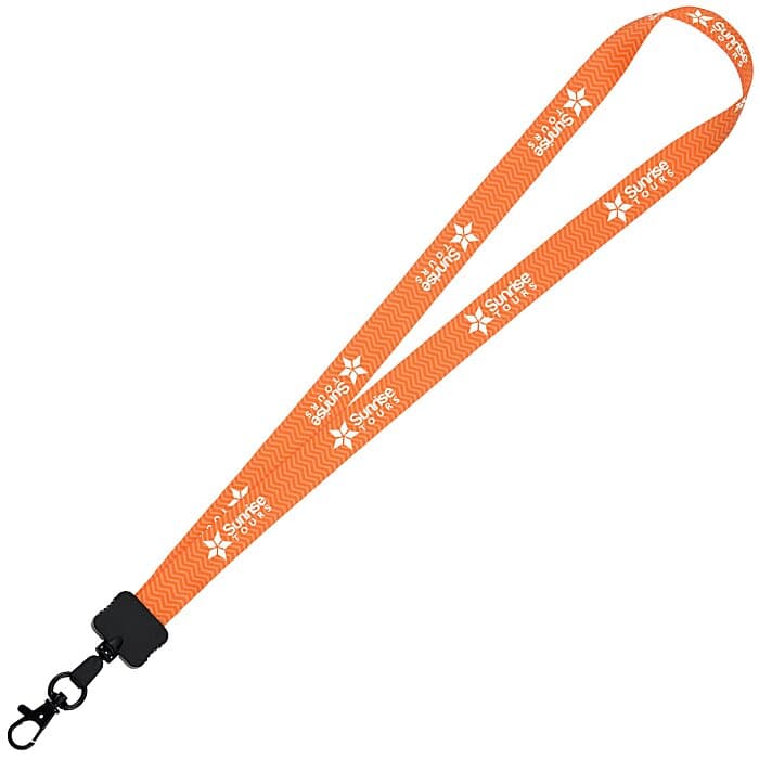 Dye-Sub Lanyard - 3/4 inches - 32 inches - Metal Lobster Claw - Chevron