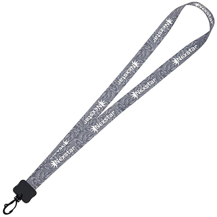 Dye-Sub Lanyard - 3/4 inches - 32 inches - Plastic Swivel Snap Hook - Damask