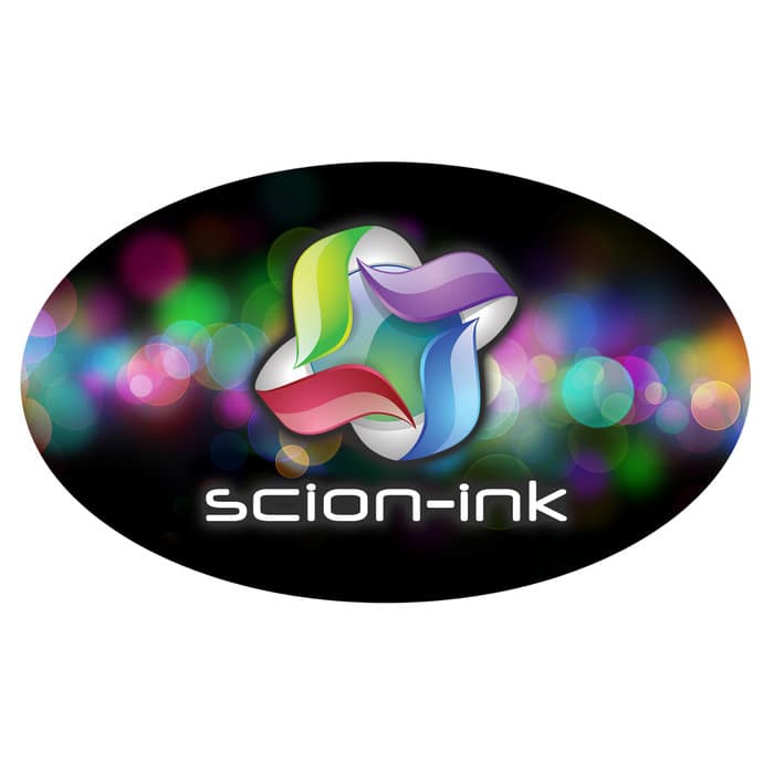Full Color Static Decal - Oval - 3 inches x 5 inches