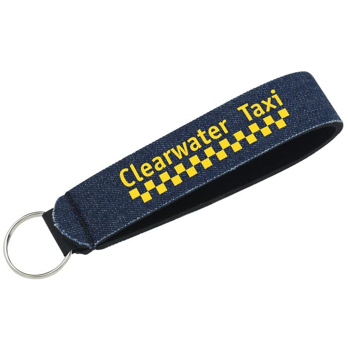 Neoprene Wrist Strap Key Holder - Denim
