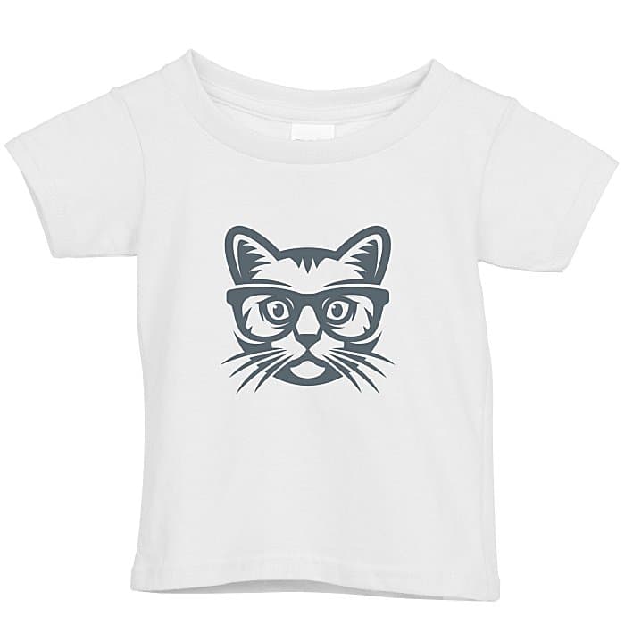 Gildan 5.3-oz Cotton T-Shirt - Toddler - White - Screen