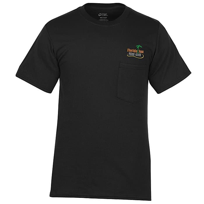 Port Classic 5.4-oz Pocket T-Shirt - Men's - Embroidered