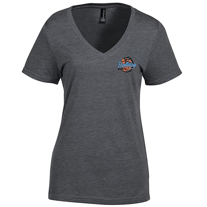 Primease Tri-Blend V-Neck Tee - Ladies' - Embroidered